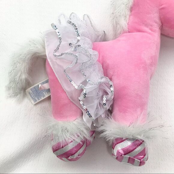 Build-A-Bear Pink “ Employee Swirl” Candy Stripe Unicorn with Ballet TuTu - Picture 7 of 13